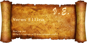 Veres Ellina névjegykártya